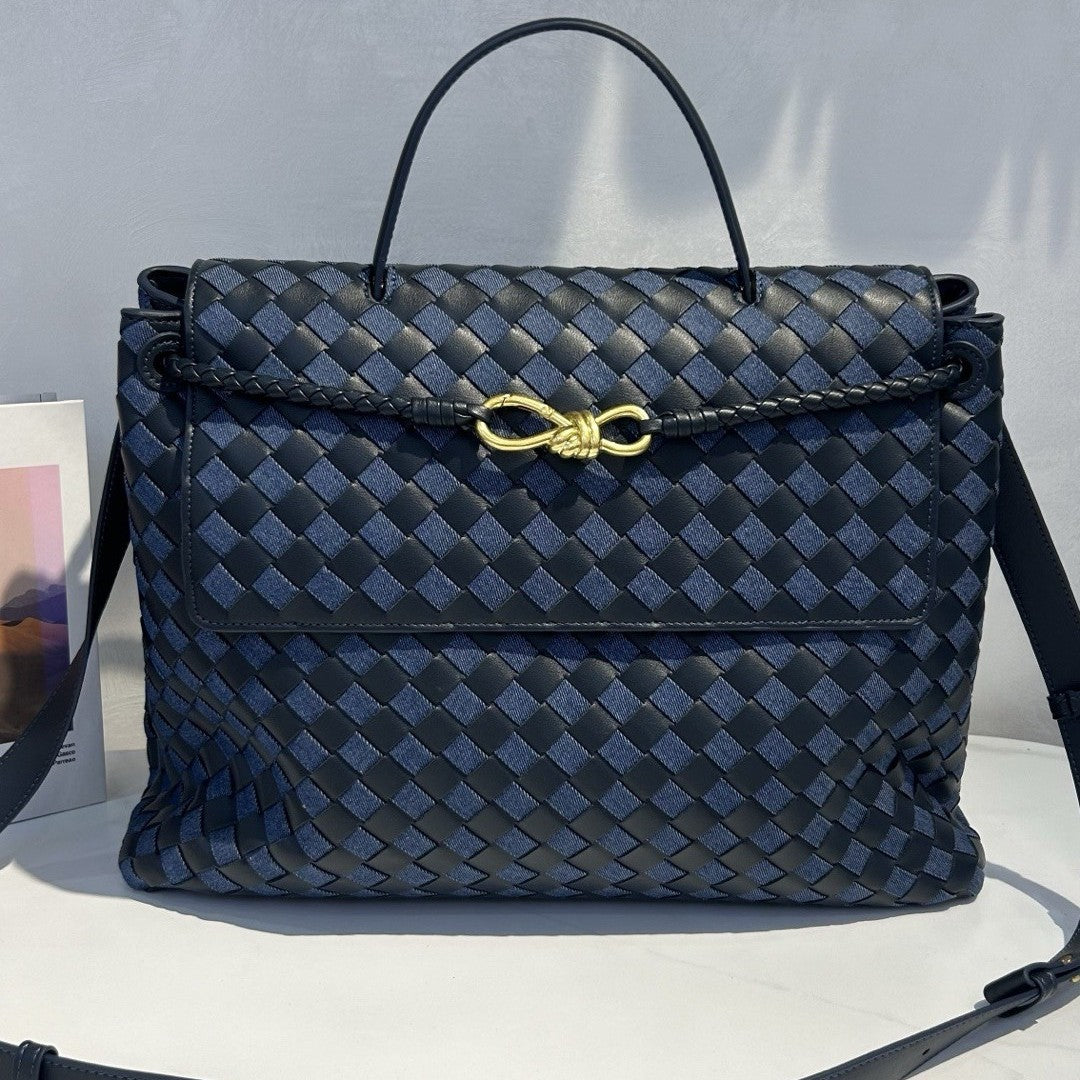 Genuine Leather Woven Large Capacity Handbag for Women, Premium Shoulder Crossbody Top Handle Purse, Fashionable Everyday Bag for Ladies