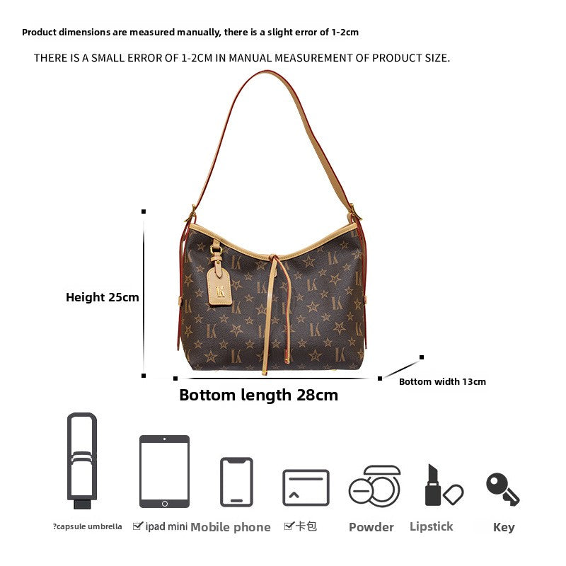 Genuine Leather Large Capacity Tote Bag for Women, New Trendy Versatile Commute Shoulder Underarm Purse, Fashionable Everyday Handbag for Ladies