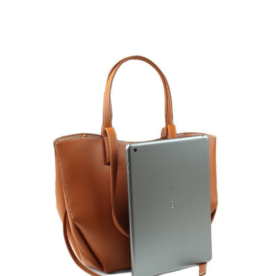 Wing Tote Bag Set for Women Large Capacity Shoulder Handbag with Detachable Sub-Bag, Trendy Solid Color Purse with Sculptural Wing Design