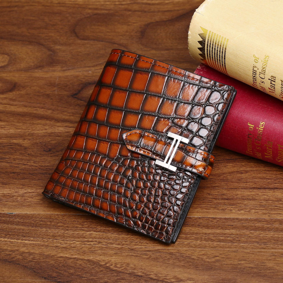 New Arrival Croc-Effect Suit Clutch Wallet for Men & Women, A Multi-Functional Card Holder with Multiple Slots, Perfect Business Accessory