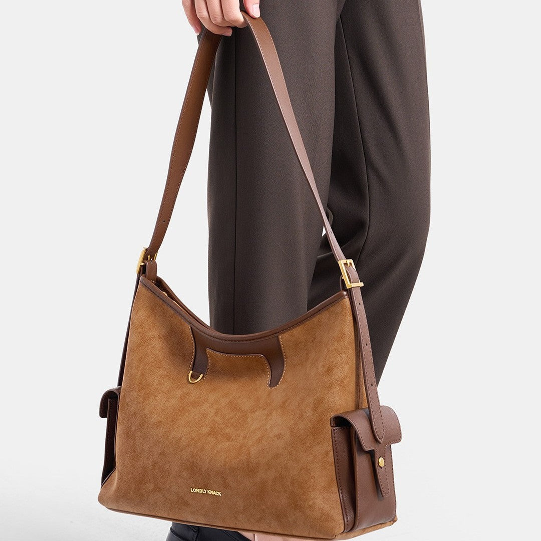 Genuine Vegetable-Tanned Leather Underarm Bag for Women, New Premium Commute Shoulder Crossbody Top Handle Purse, Versatile Everyday Handbag for Ladies