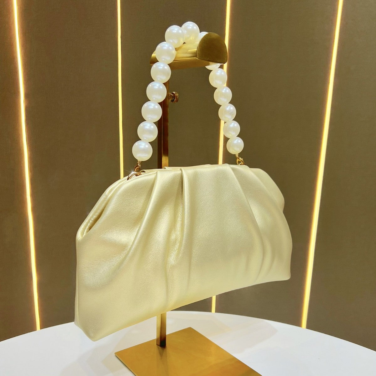 Women's Trendy Solid Color Top-Handle Bag, Casual Clutch Purse for Cheongsam Qipao Dress, Versatile Unique Handbag