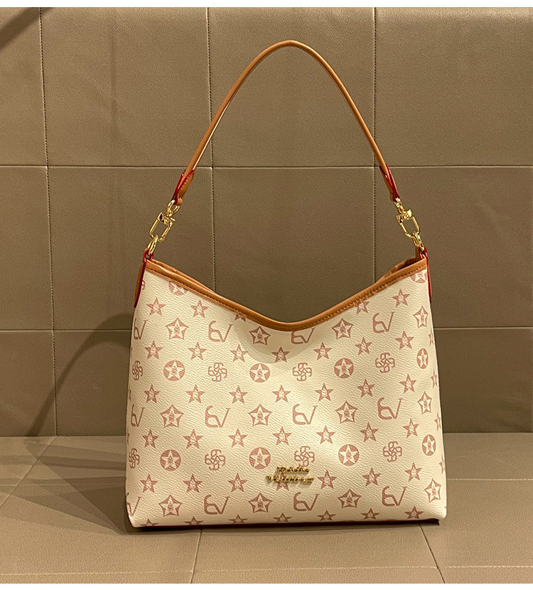 Premium Large Tote Shoulder Underarm Bag for Women | LV-Inspired Light Luxury Handbag with Sophisticated High-End Design | Spacious Commuter Carryall for Work, Errands & Travel | Chic Everyday Purse with Effortless Elegance & Timeless Appeal
