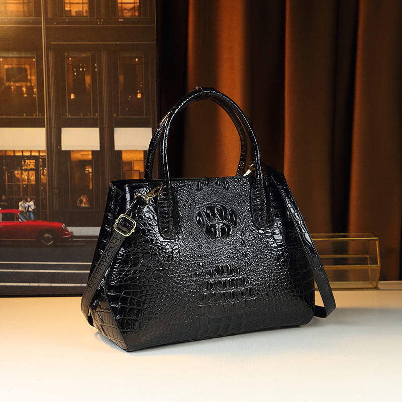 Chic Large Capacity Croc-Effect Business Tote Bag for Women, A Versatile Shoulder Crossbody Handbag with Fashionable Design, Perfect for Work & Everyday