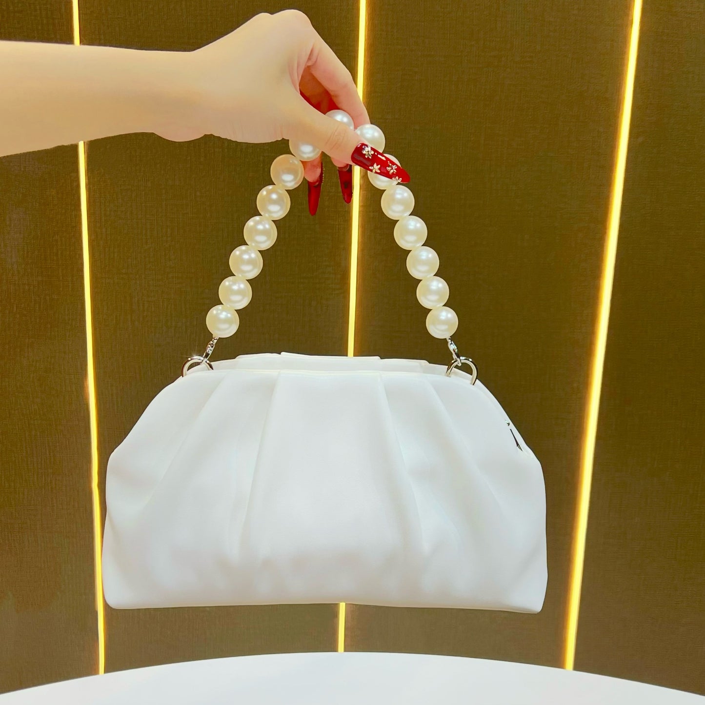 Women's Trendy Solid Color Top-Handle Bag, Casual Clutch Purse for Cheongsam Qipao Dress, Versatile Unique Handbag