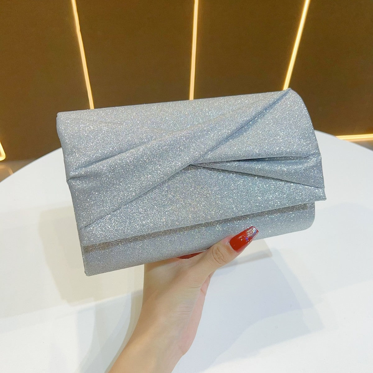 Chic Small Square Evening Bag for Women, A Versatile Top-Handle Clutch with Removable Crossbody Shoulder Strap, Perfect for Banquets Nightclubs KTV & Parties