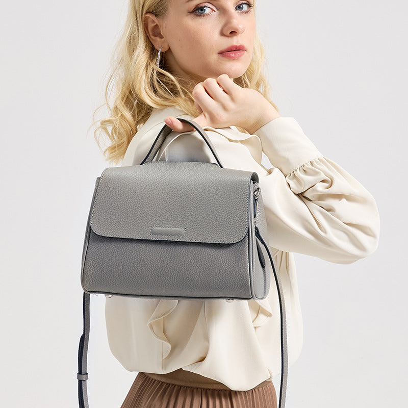 Top Layer Cowhide Tote Bag for Women Minimalist Commuter Shoulder Handbag, Genuine Leather Purse with Versatile Everyday Style