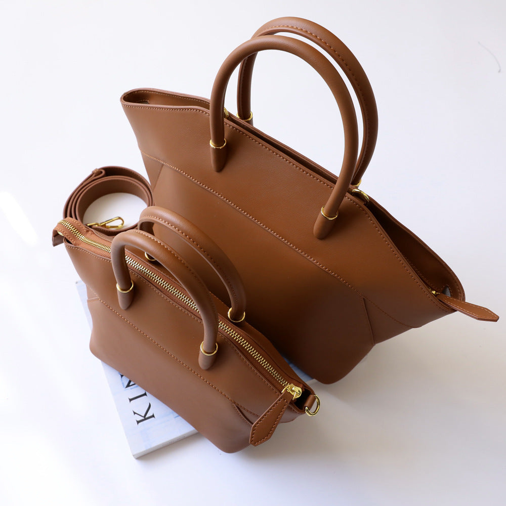Wing Tote Bag for Women Premium Cowhide Large Capacity Commuter Shoulder Crossbody Handbag, Versatile Purse with Sculptural Design