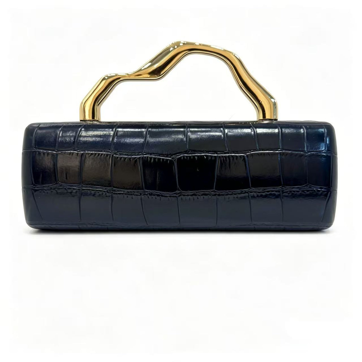 PU Crocodile-Embossed Evening Clutch for Women, New Irregular Top Handle Shoulder Crossbody Bag, Light Luxury Unique Gown Purse for Ladies