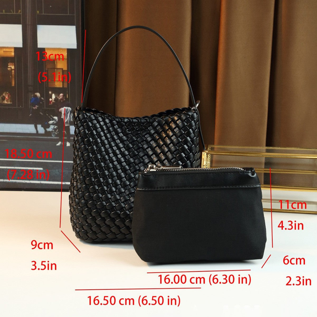 Handwoven Basket Tote Bag for Women Large Capacity Shoulder Crossbody Handbag, Versatile Fashion Purse with Natural Woven Texture