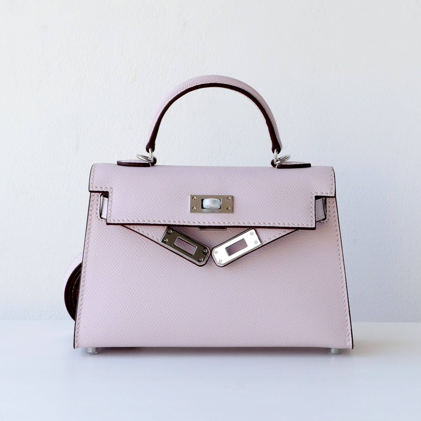 Safiano Palm Grain Leather Kelly Mini Bag for Women Shoulder Crossbody Handbag, Premium Textured Purse with Timeless Elegance