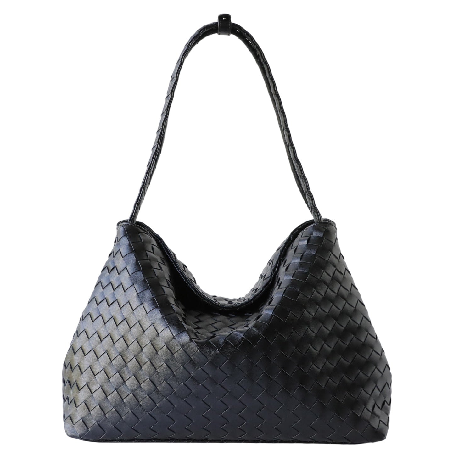Korean Style Slouchy Woven Tote Bag for Women Large Capacity Vintage Shoulder Handbag, Niche Designer Purse with Natural Woven Texture