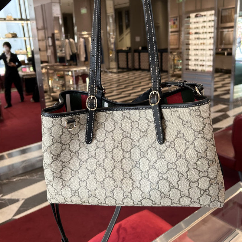 Genuine Leather Large Capacity Tote Bag for Women Fashion Shoulder Handbag, Versatile Shopping Travel Purse with Spacious Interior