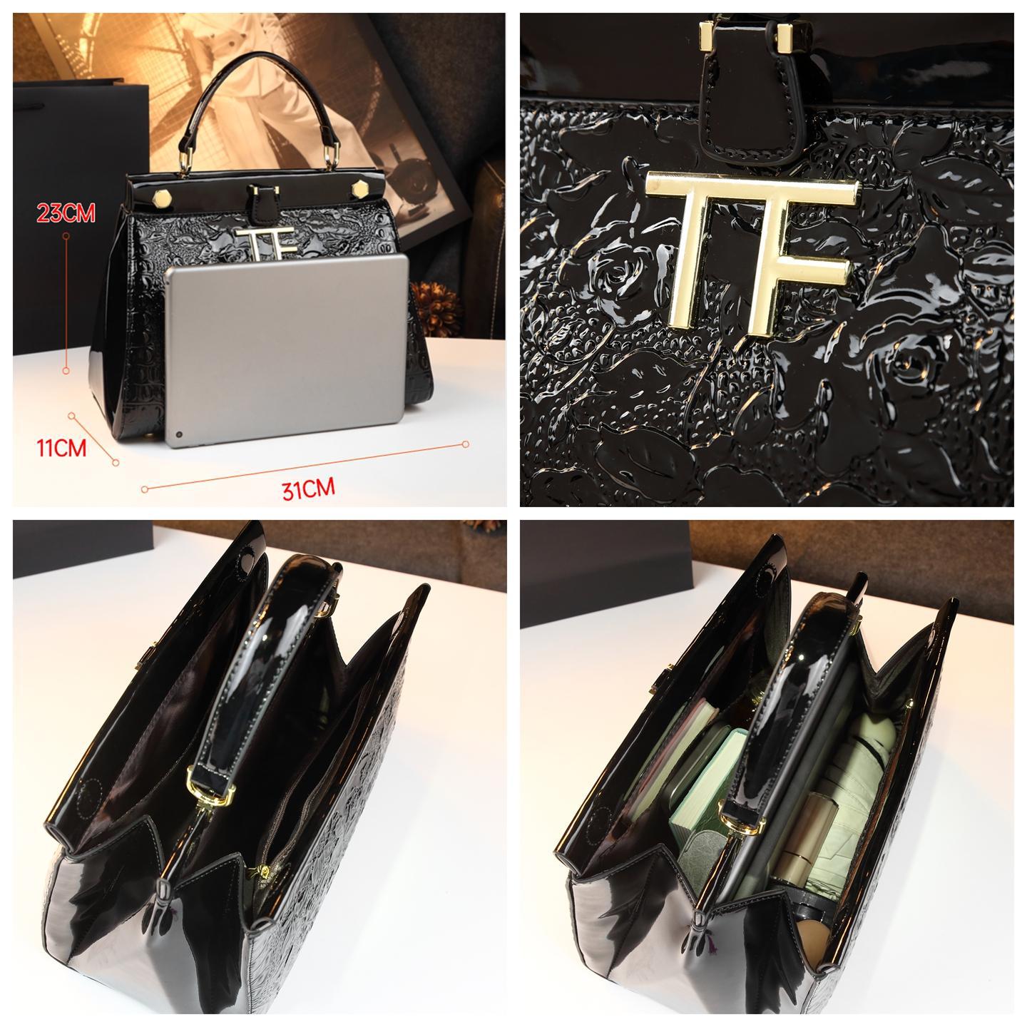 New Arrival Croc-Effect Genuine Leather Tote Bag for Women, A Versatile Shoulder Crossbody Top-Handle Handbag Perfect for Moms