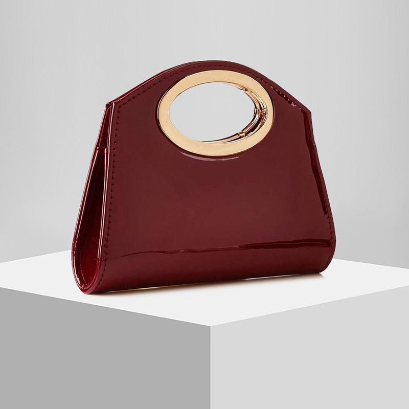 Glossy Evening Clutch for Women, New Formal Banquet Gown Bag with Chain Strap, Elegant Wedding Party Handbag for Ladies