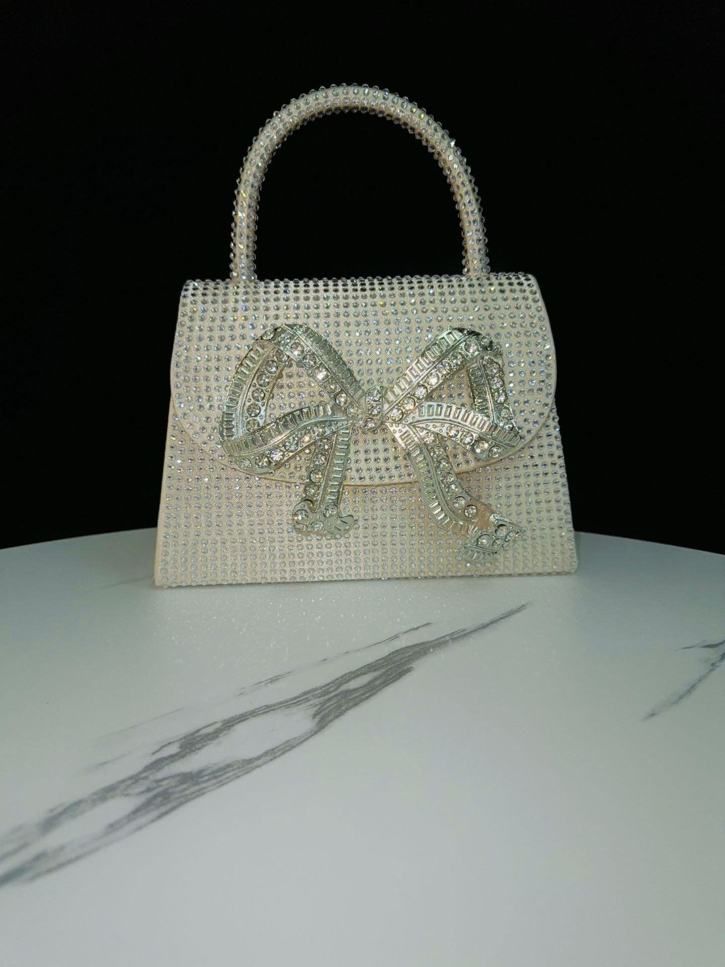 Dazzling Full Rhinestone Evening Bag for Women, A Crystal-Embellished Top-Handle Crossbody Shoulder Handbag Perfect for Banquets & Special Occasions