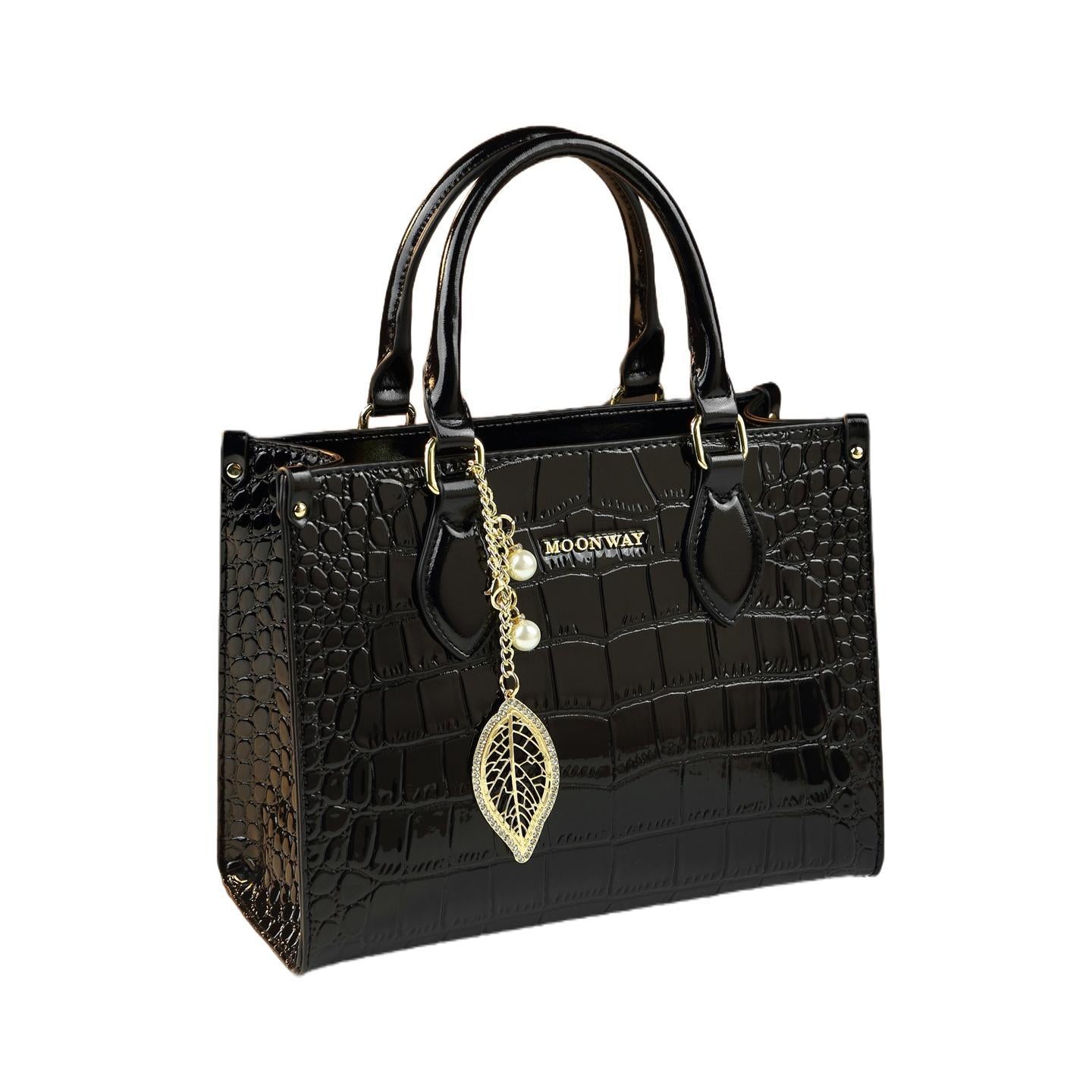 New Arrival Croc-Effect Genuine Leather Underarm Shoulder Bag for Women, A Versatile Crossbody Handbag with Premium Commuter Design & Sophisticated Style