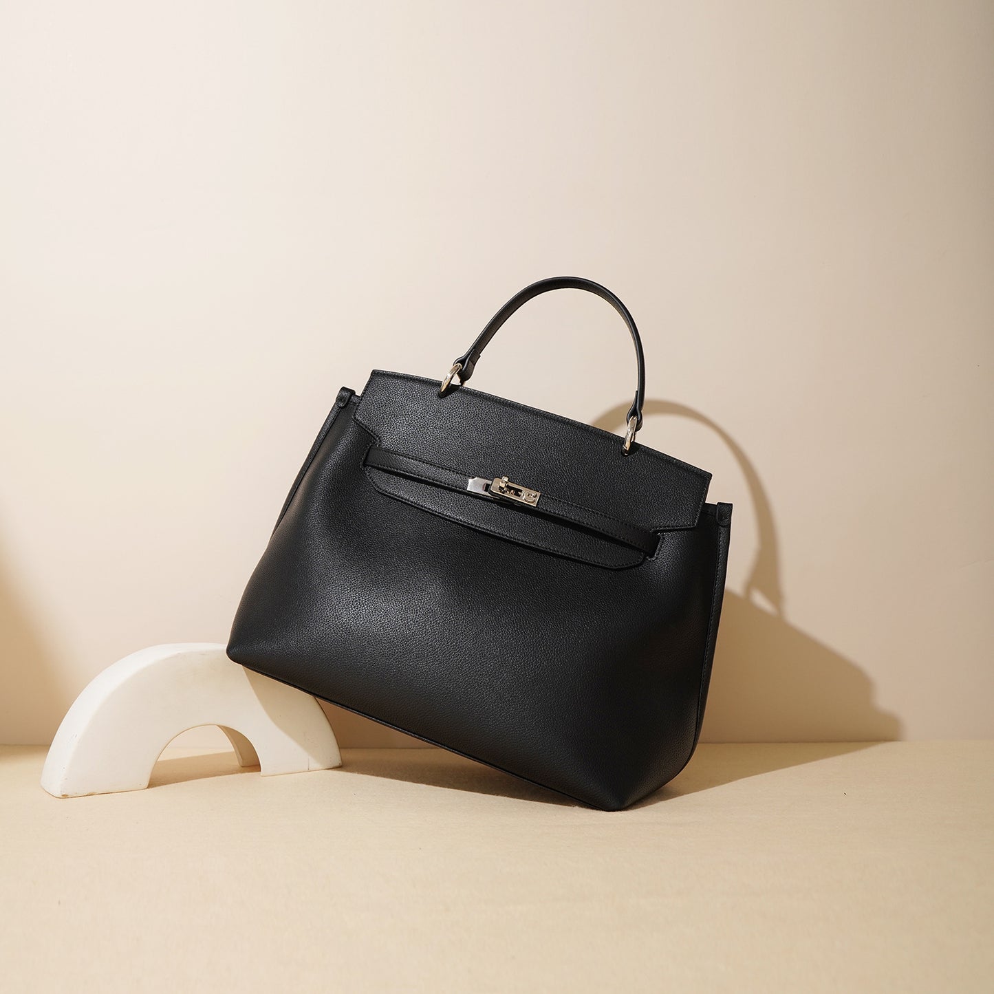 New Arrival Vintage-Inspired Small Handbag for Women, Textured Leather Birkin-Style Top-Handle Purse with Versatile Shoulder Crossbody Carry, Perfect Fall Accessory for Everyday Style