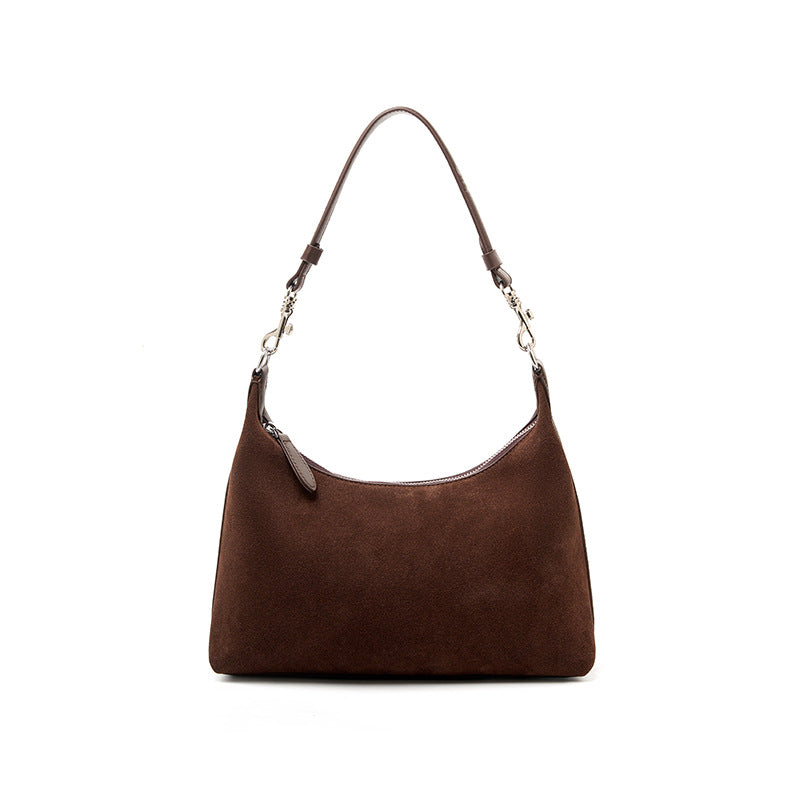 New Niche Premium Suede Underarm Bag, Large Capacity Commute Shoulder Crossbody Top Handle Purse, Fashionable Handbag for Women