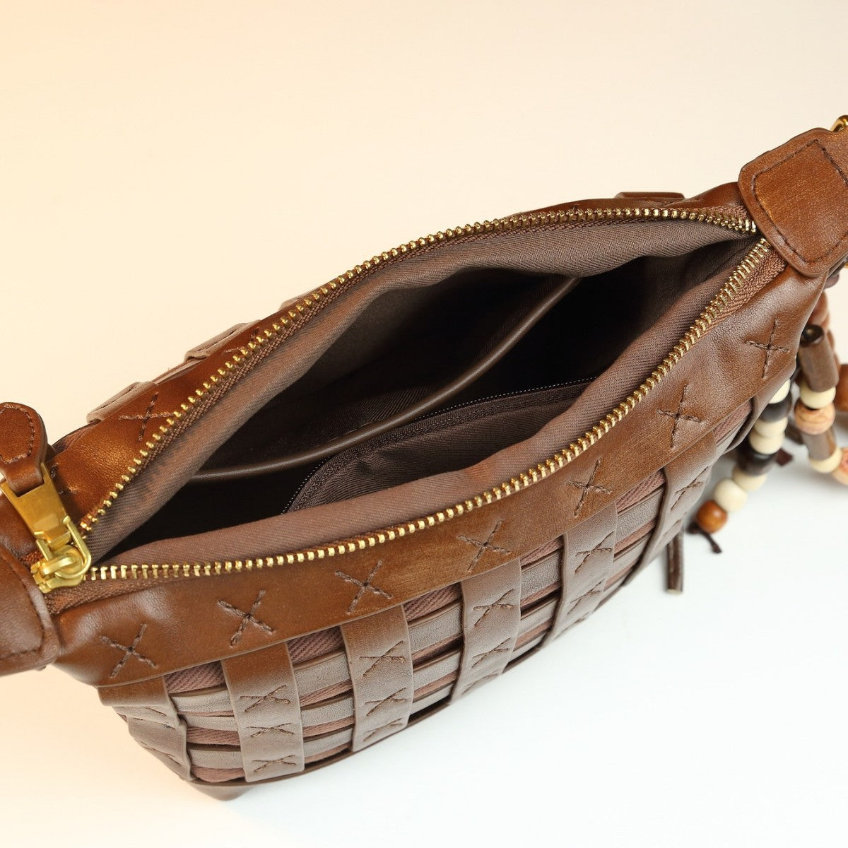 Woven Dumpling Bag for Women Fall Winter Soft Shoulder Crossbody Purse, Niche Premium Handbag with Textured Design