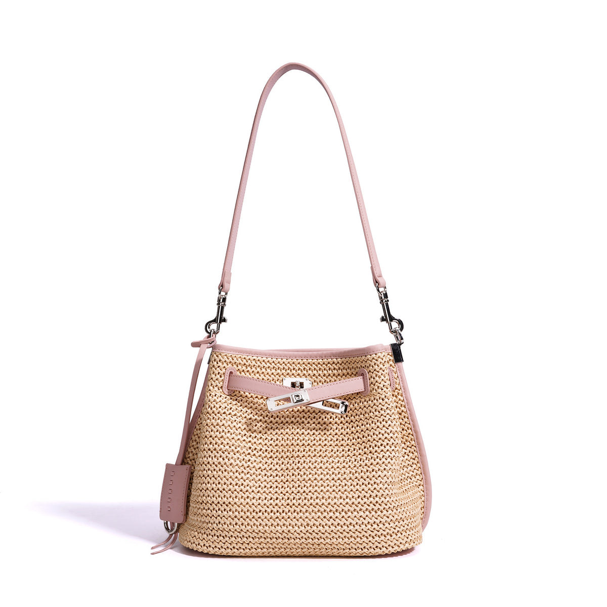 Woven Beach Bucket Bag for Women, New Summer Vacation Slouchy Shoulder Crossbody Top Handle Purse, Versatile Casual Handbag for Ladies