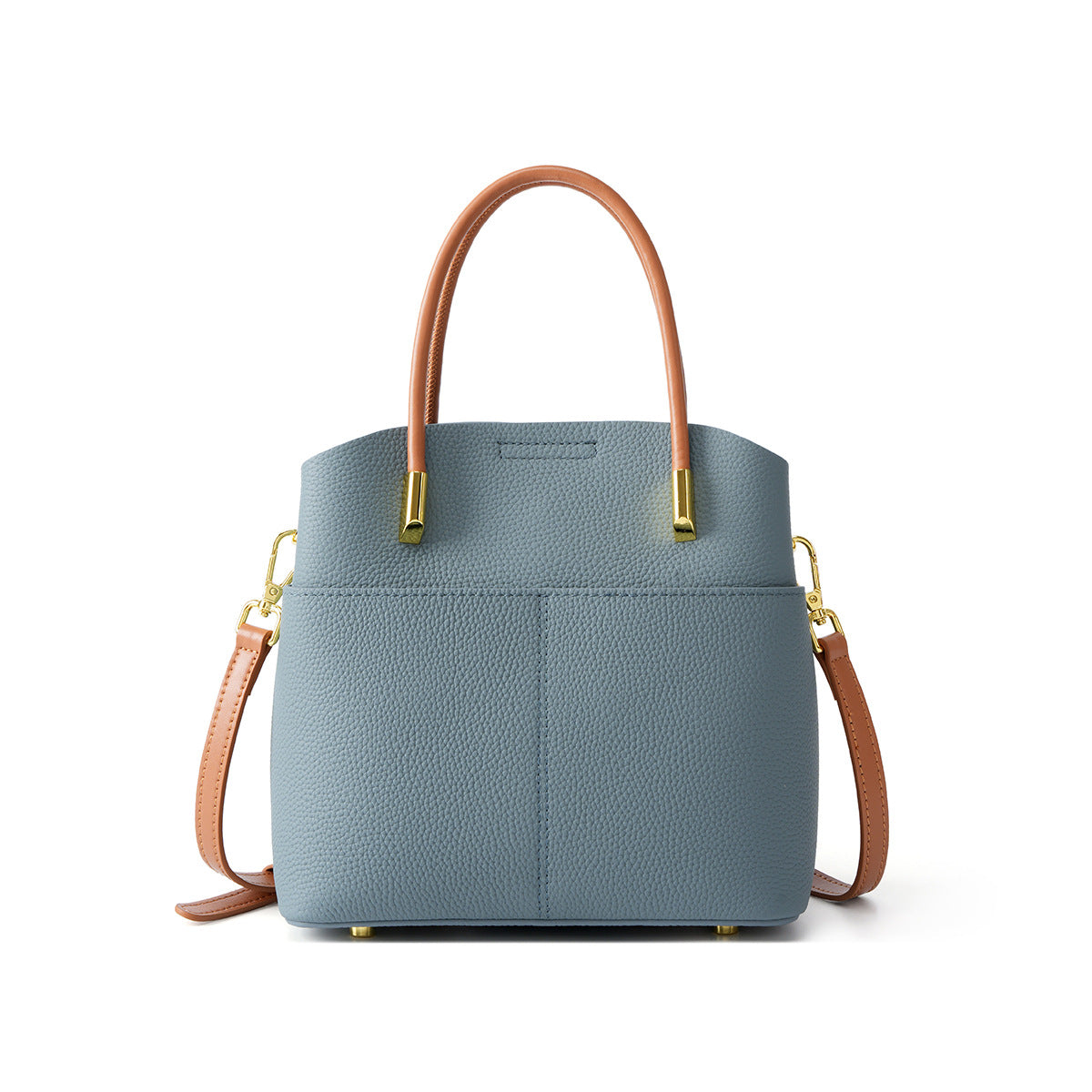 New Premium Top Layer Cowhide Bucket Bag, Stylish Niche Crossbody Shoulder Purse, High-End Office Handbag for Women