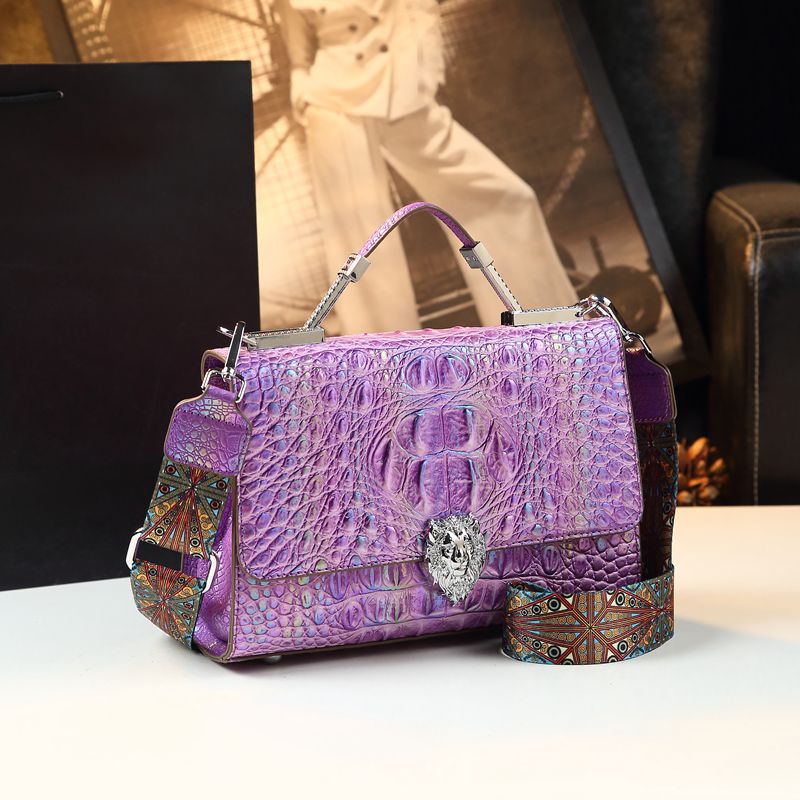 Croc-Embossed Large-Capacity Crossbody Tote Bag for Women – Versatile Shoulder Handbag with Premium Finish, Stylish Handmade Purse for Everyday Elegance