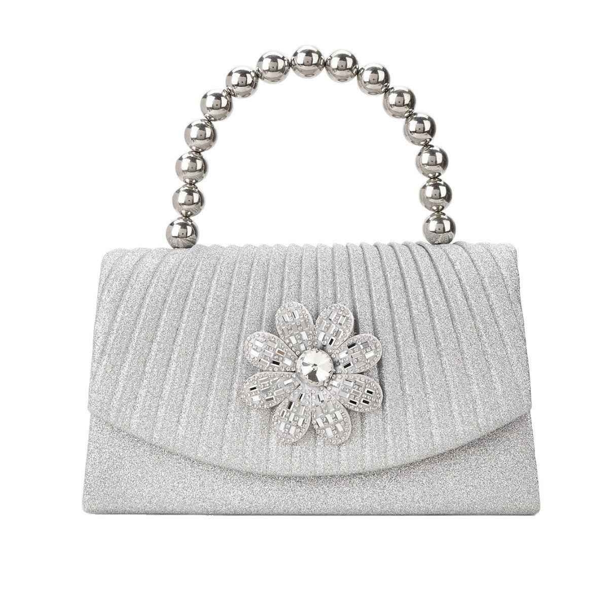 Sparkly Beaded Evening Clutch for Women, New Elegant Flap Top Handle Purse, Perfect Formal Banquet Gown Handbag for Ladies