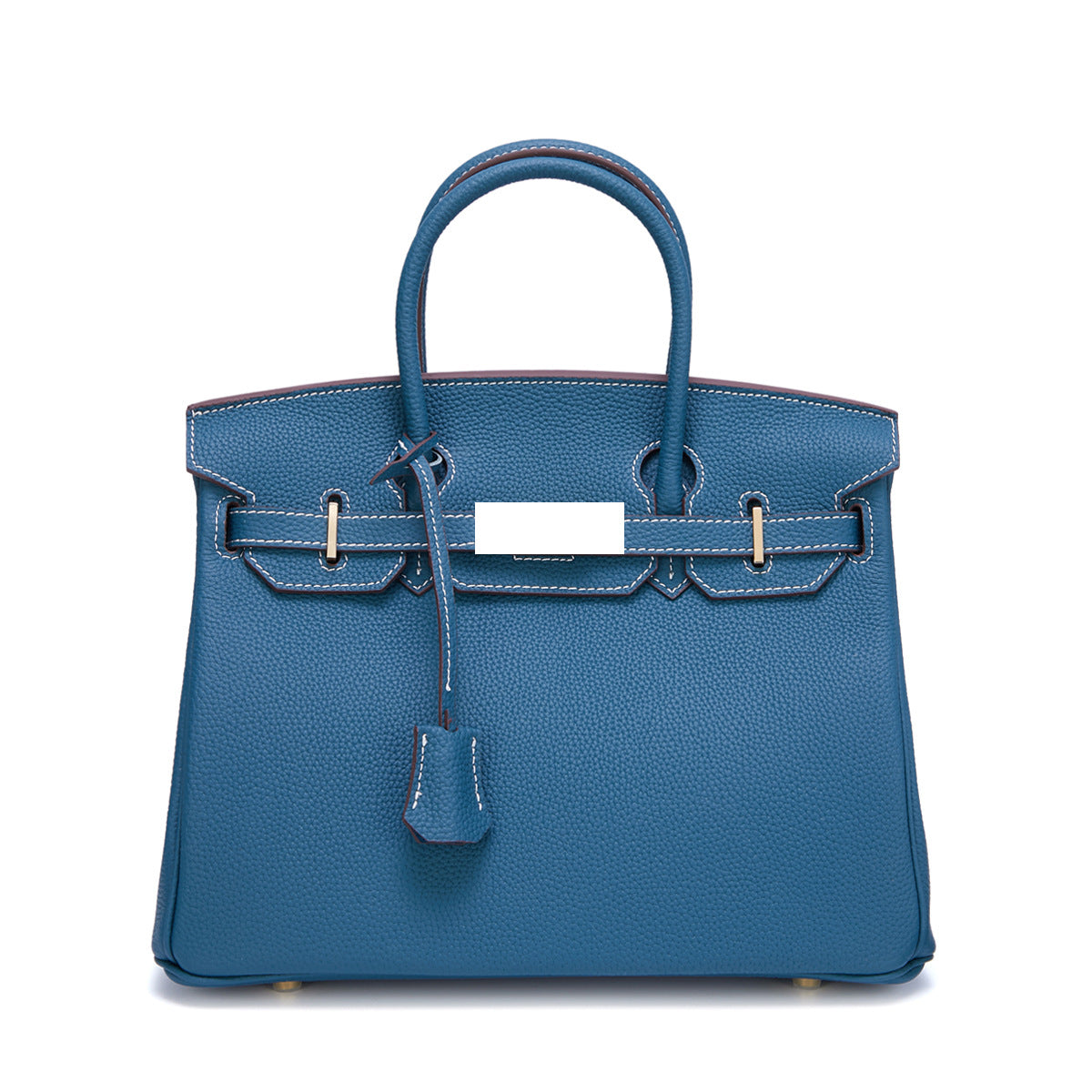 Women's Togo Leather Handbag Large Capacity Top Handle Bag with Gold Hardware, Premium Quality Birkin Style Shoulder Purse