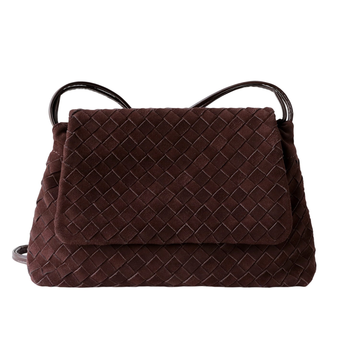 Frosted Cowhide Woven Flap Tote Bag for Women Large Capacity Commuter Shoulder Crossbody Handbag, Premium Matte Purse with Artisan Texture