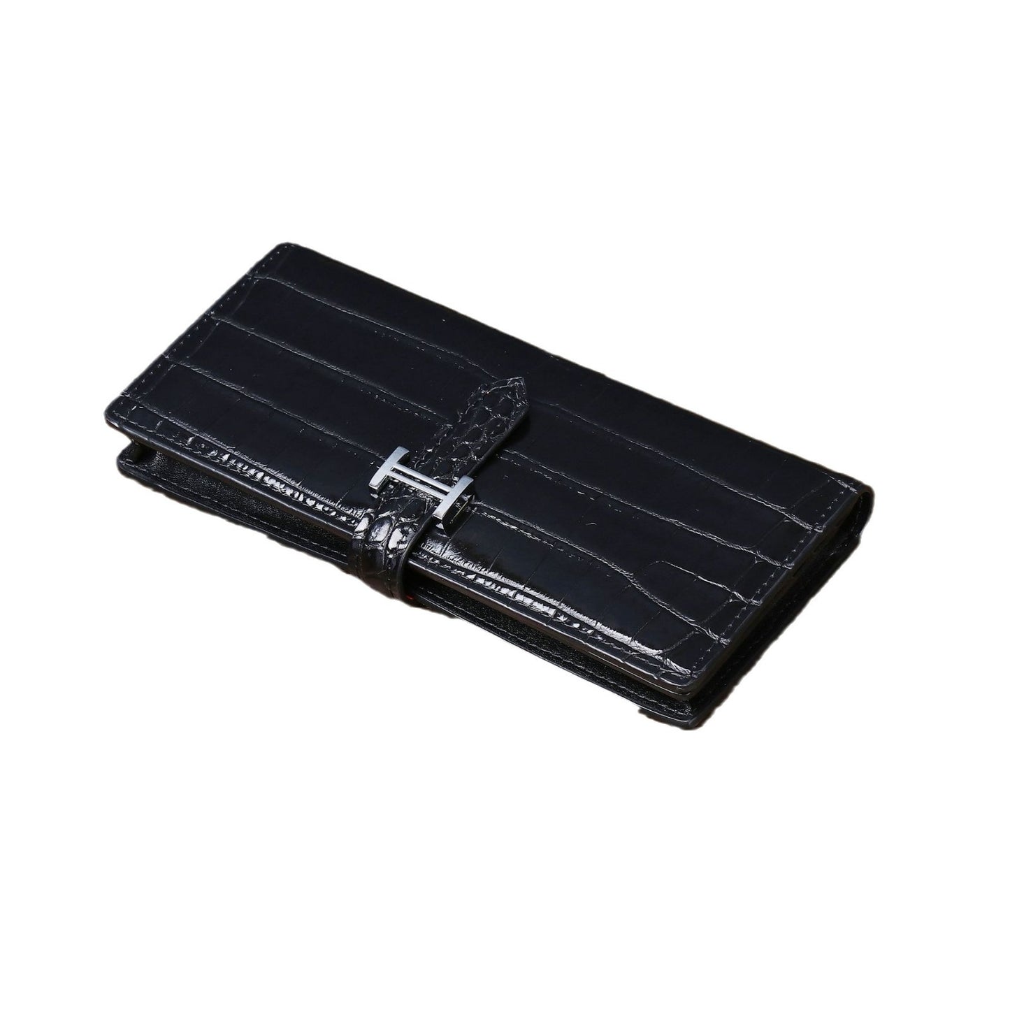 New Arrival Croc-Effect Suit Clutch for Men, A High-End Business Wallet with Full Croc Pattern & Multiple Card Slots, Perfect Trendy Accessory