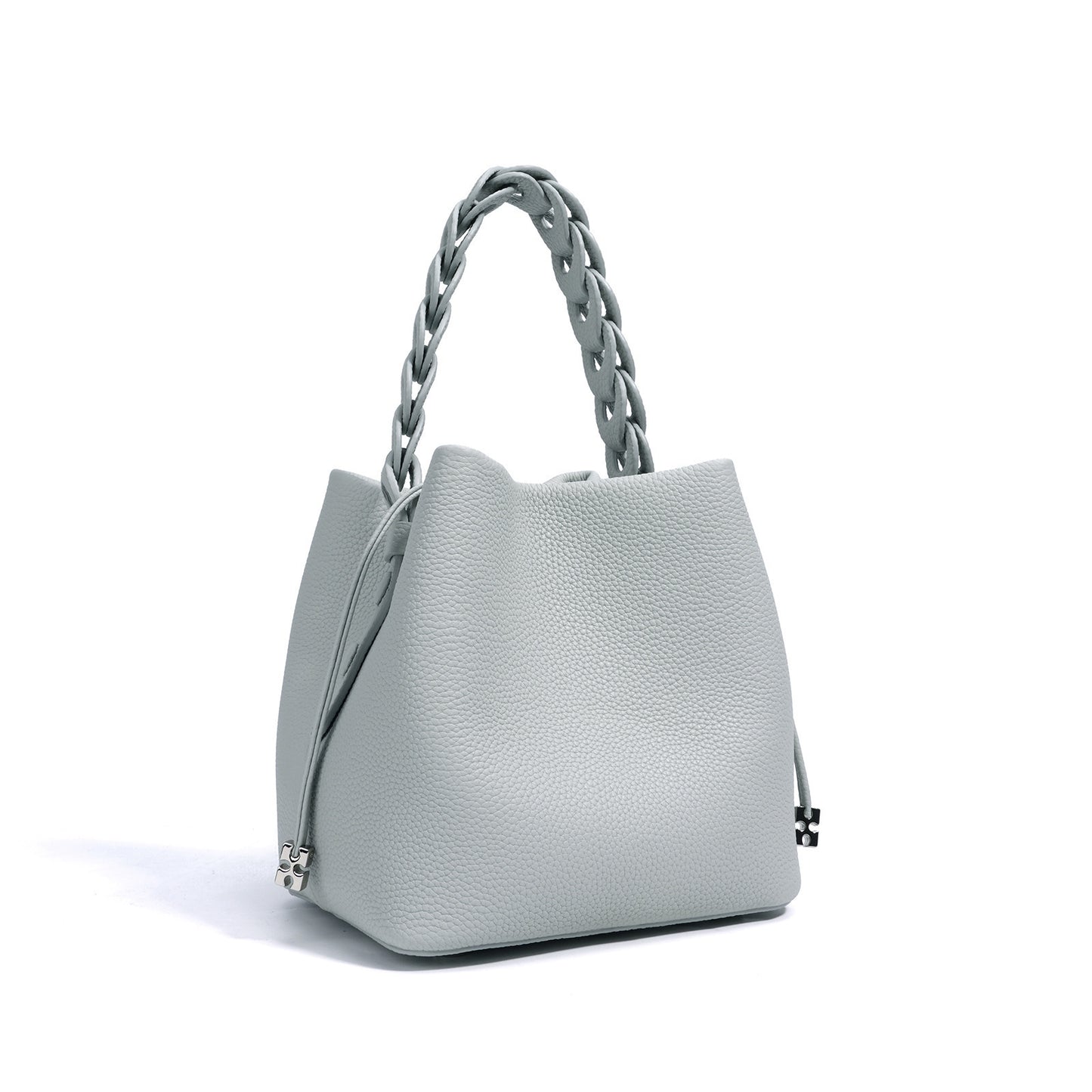Genuine Top Layer Cowhide Bucket Bag for Women, Spring Elegant Commute Shoulder Crossbody Top Handle Purse, Versatile Everyday Handbag for Ladies