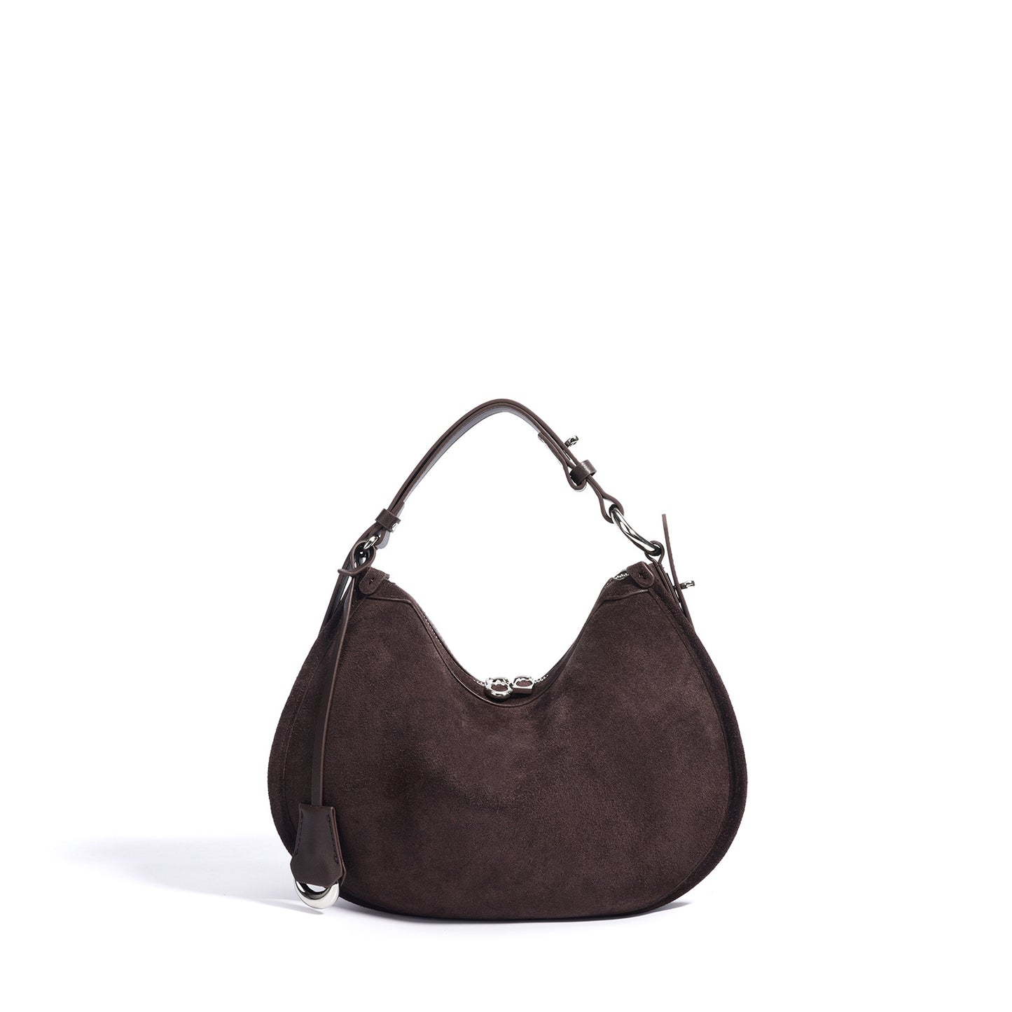 Genuine Suede Crescent Bag for Women, Vintage Light Luxury Minimalist Shoulder Underarm Crossbody Purse, Premium Large Capacity Handbag for Ladies