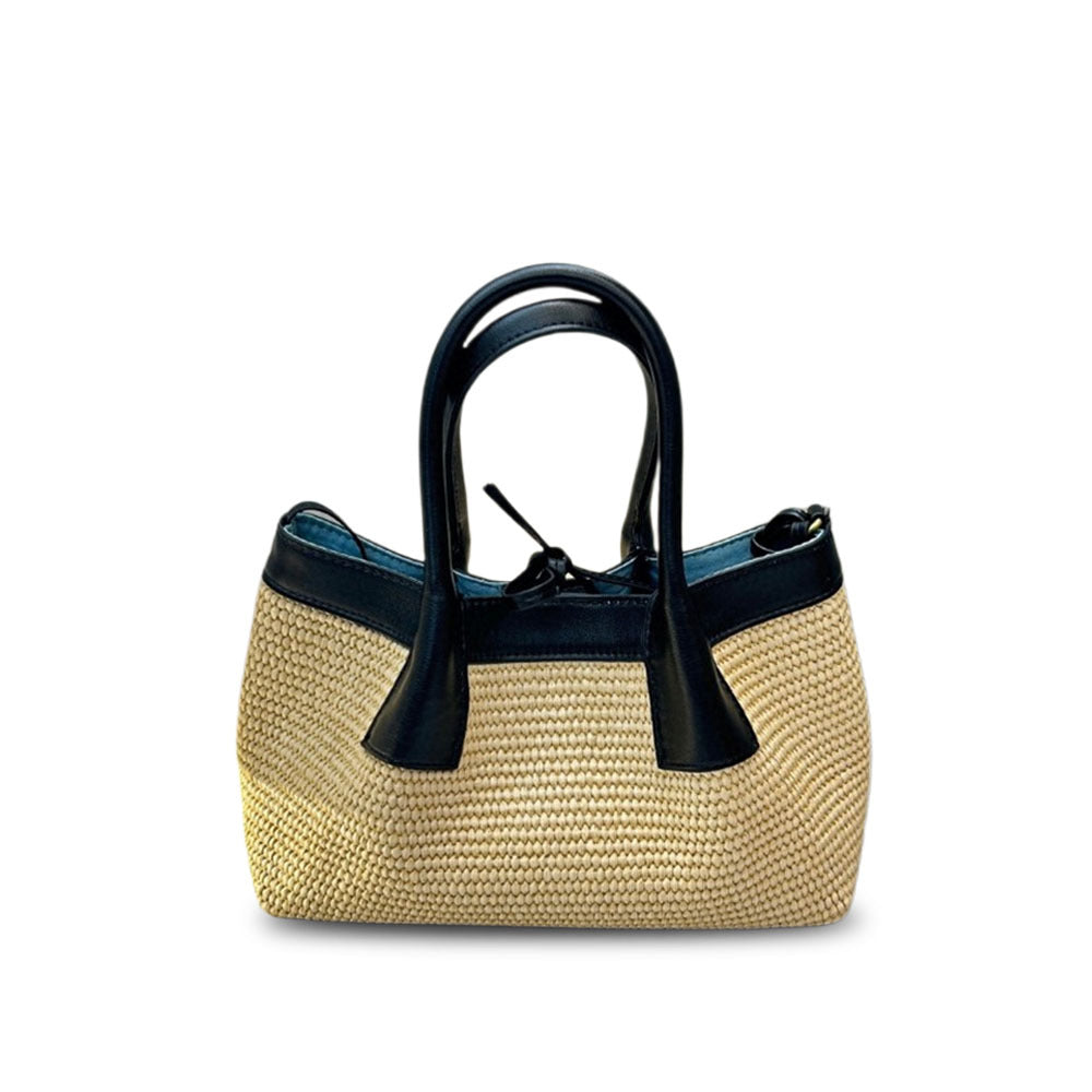 New Small Raffia Woven Basket Tote, Casual Versatile Shoulder & Crossbody Bag for Women