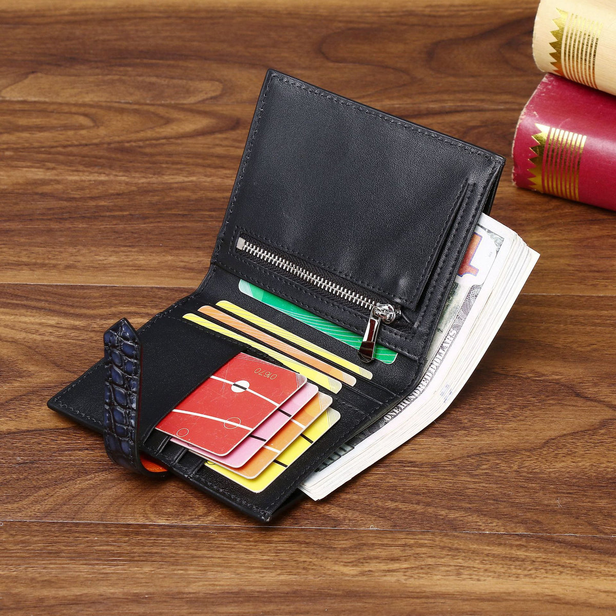 New Arrival Croc-Effect Suit Clutch Wallet for Men & Women, A Multi-Functional Card Holder with Multiple Slots, Perfect Business Accessory