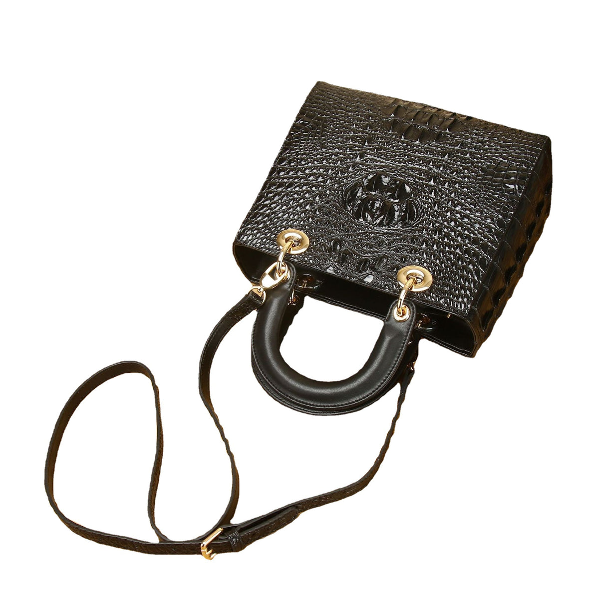 New Arrival Croc-Effect Lady-Inspired High-End Bag for Women, A Top-Handle Crossbody Shoulder Handbag with Fashionable Premium Design