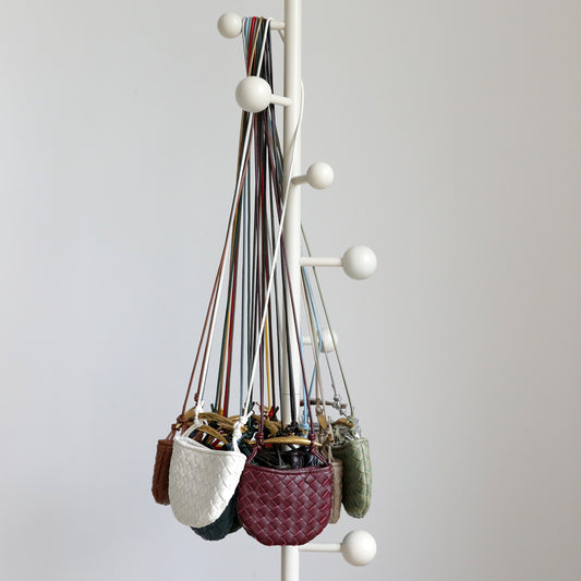 Handwoven Sardine Mini Lipstick Bag for Women Shoulder Handbag, Niche Fashion Purse with Unique Sculptural Design