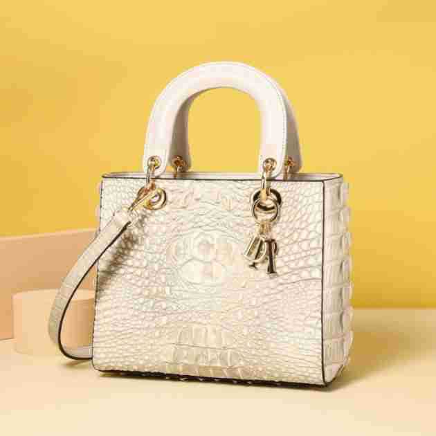 New Arrival Classic Croc-Effect Lady-Inspired Bag for Women, A Top-Handle Crossbody Shoulder Handbag with Elegant Design