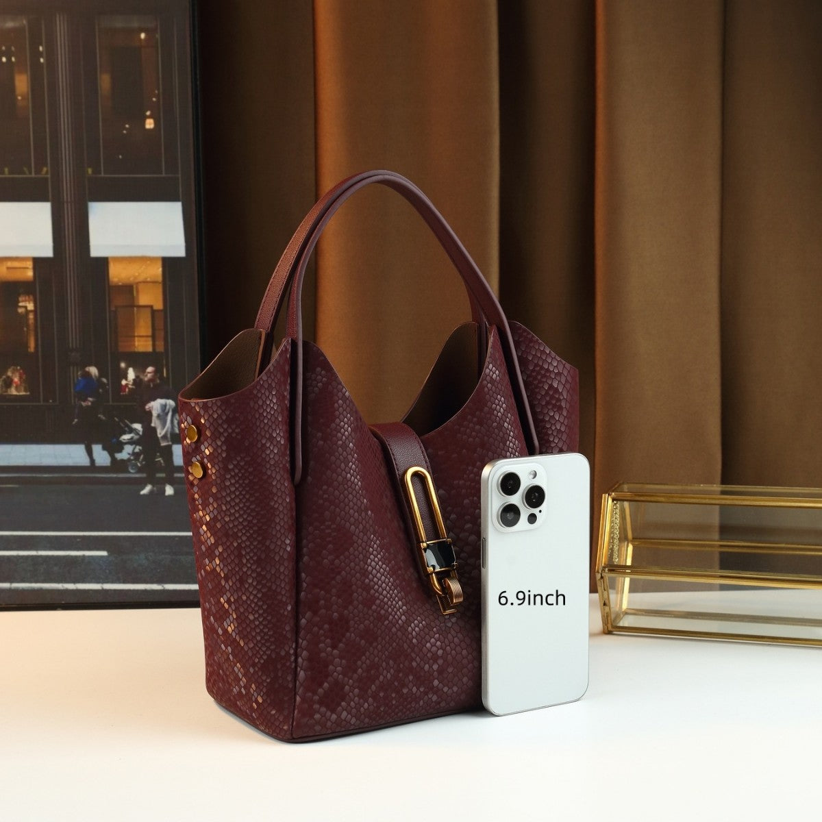 Light Luxury Large Capacity Tote Bag for Women Premium Commuter Top Handle Handbag, Fashion Shoulder Crossbody Purse with Elegant Design