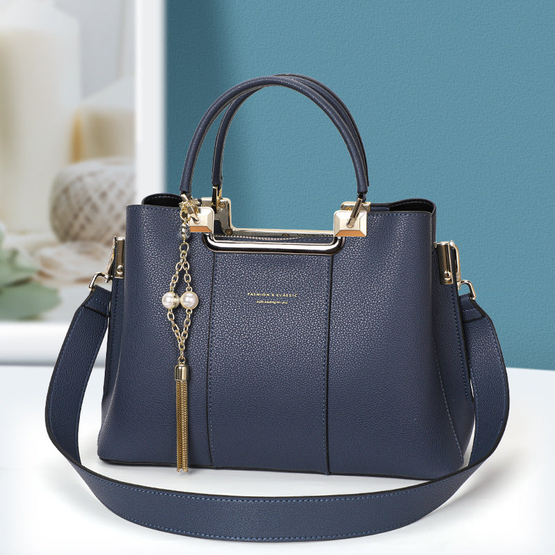 New Premium Genuine Leather Crossbody Bag, Versatile Summer Shoulder Top Handle Purse, Perfect Mom Handbag for Women
