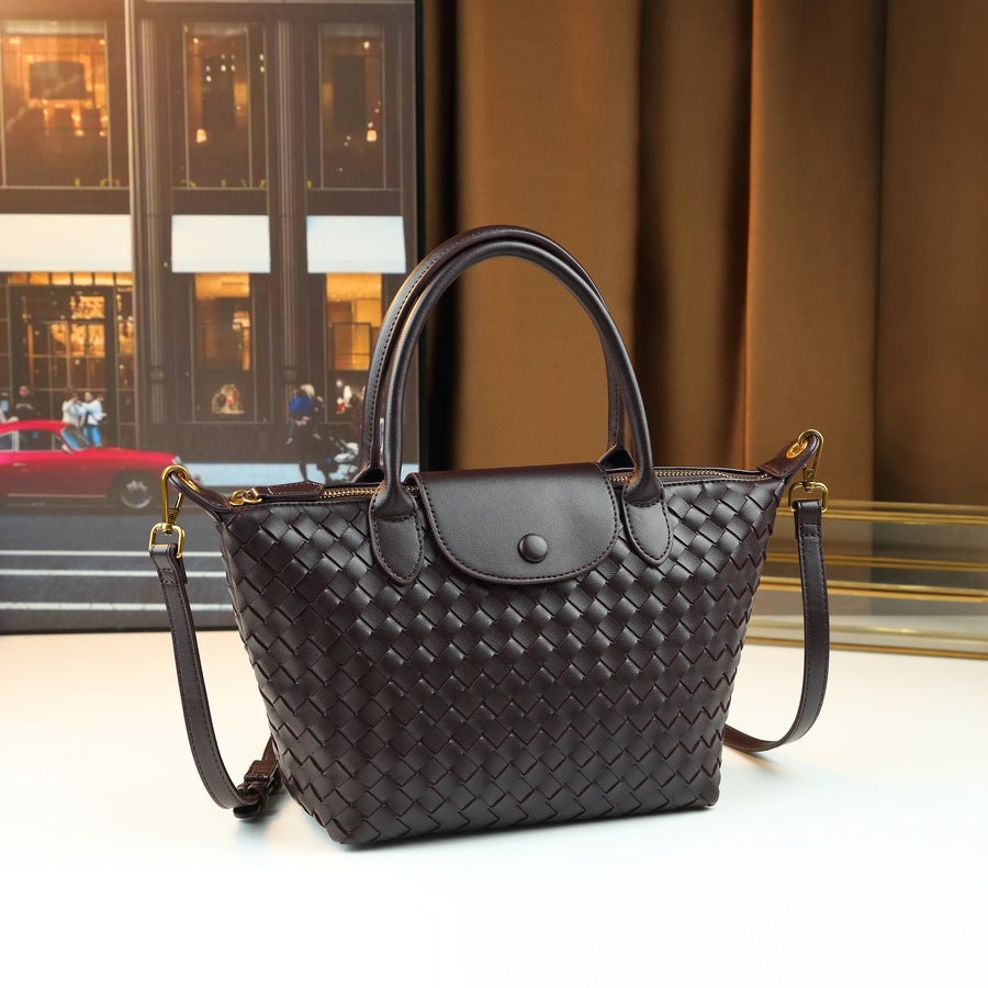 Woven Saddle Bag for Women Large Capacity Spring Summer Shoulder Crossbody Handbag, Versatile Fashion Purse with Artisan Woven Texture