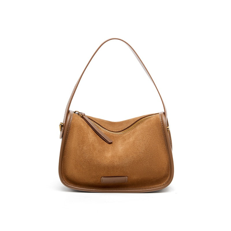 Matte Cowhide Leopard Print Vintage Bag, Niche Light Luxury Crossbody Top Handle Purse, Premium Commute Handbag for Women