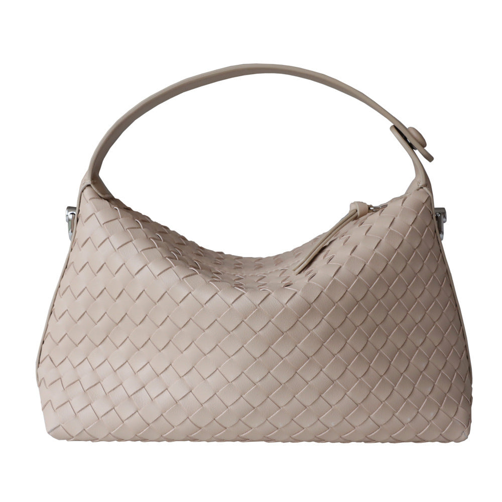 Handwoven Hobo Dumpling Bag for Women Shoulder Crossbody Handbag, Trendy Fashion Purse with Artisan Woven Texture
