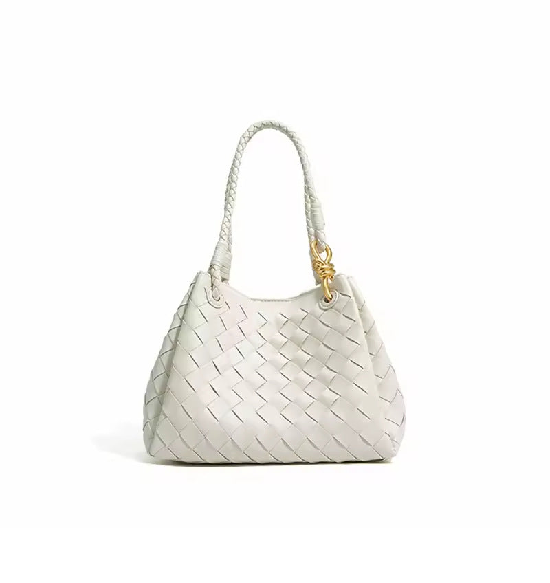 Split Cowhide Handwoven Tote Bag for Women Minimalist Versatile Shoulder Handbag, Bestselling Textured Purse with Artisan Craftsmanship