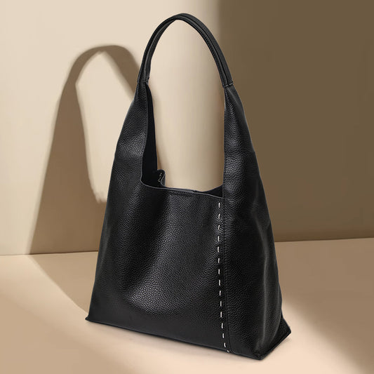 2026 Fall New Soft Cowhide Large Capacity Tote Bag, Fashionable Versatile Commute Top Handle Shoulder Purse, Premium Leather Handbag for Women