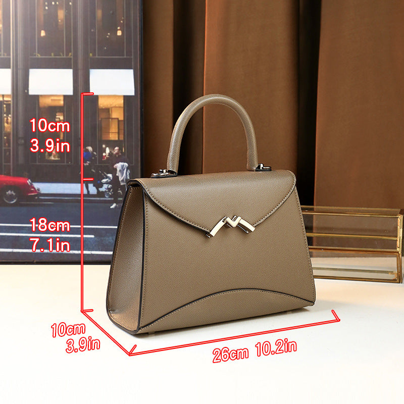 Palm Grain Kelly Bag for Women Summer Top Handle Shoulder Crossbody Handbag, Croc-Embossed Texture with Elegant Hardware for Work & Everyday Commute