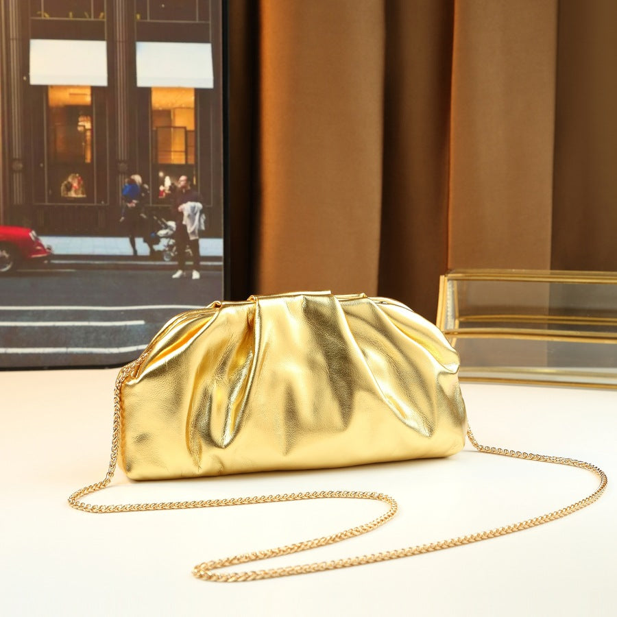 Pleated Cloud Bag for Women Evening Crossbody Purse with Premium Soft Texture, Fashionable Slouchy Shoulder Handbag with Versatile Everyday Appeal