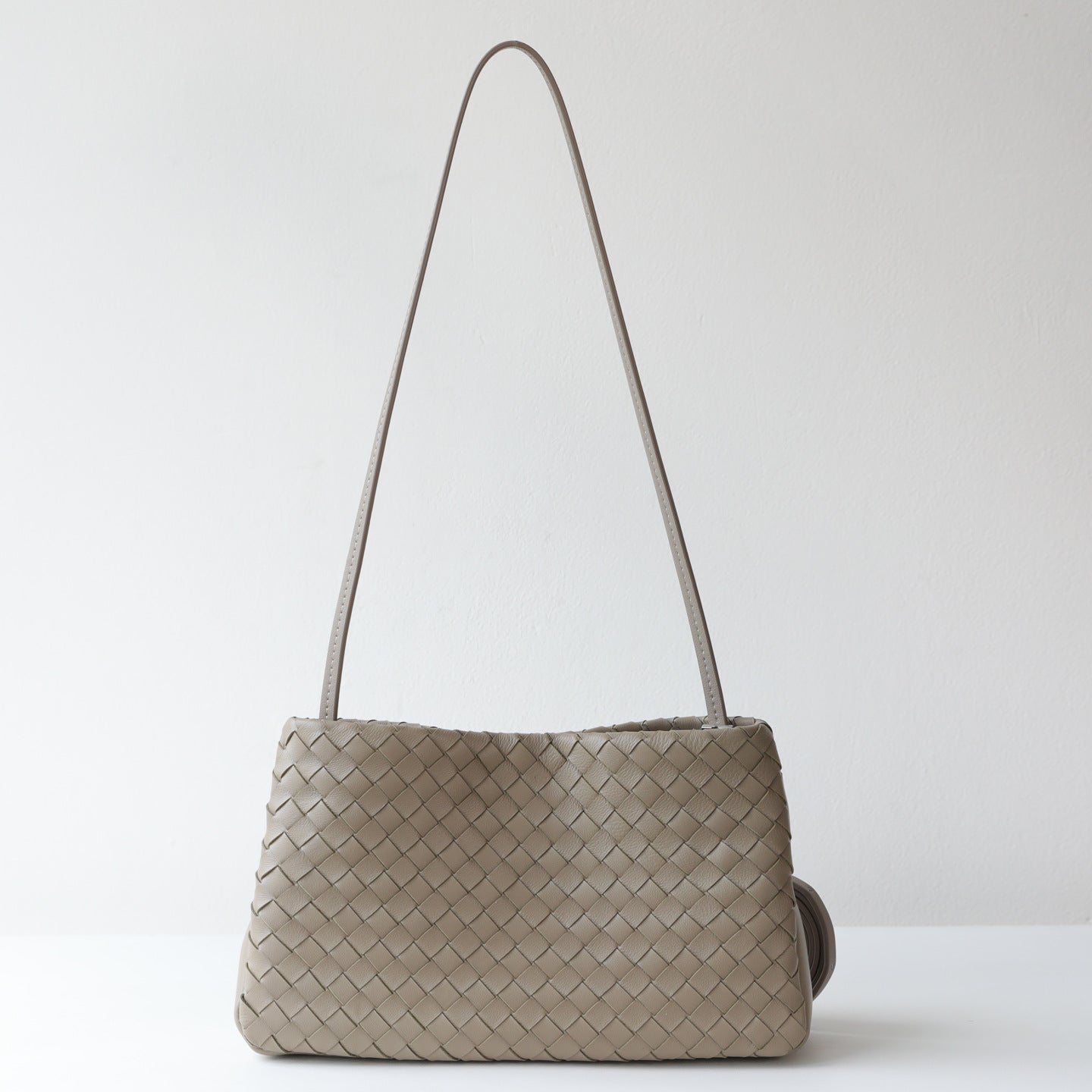 Sheepskin Woven Mini Square Bag for Women Double Strap Shoulder Crossbody Handbag, Premium Genuine Leather Purse with Artisan Texture