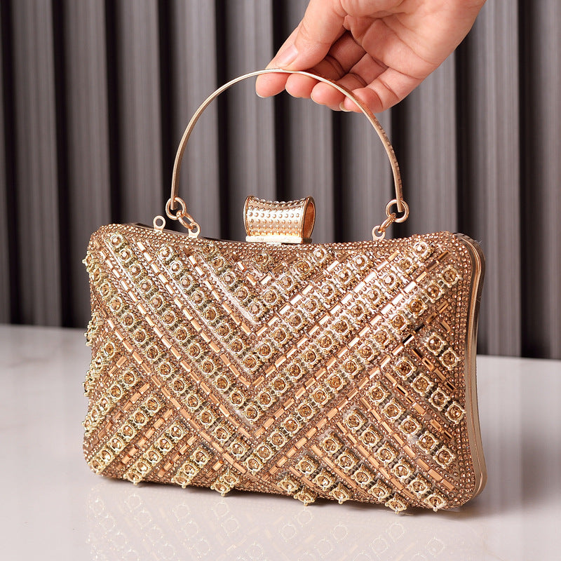 Dazzling Colorful Rhinestone Evening Bag for Women, A Premium Sparkly Banquet Purse with Fashionable Crystal Design, Perfect for Special Occasions