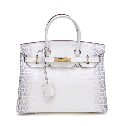 Genuine Leather Crocodile-Embossed Birkin-Style Bag for Women, Structured Large Commute Top Handle Shoulder Crossbody Purse, Versatile Everyday Handbag for Ladies